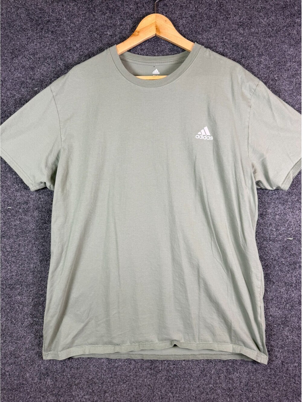 Adidas Golf T-Shirt Mens 2XL Green Short Sleeve Crewneck Athletic Logo Tee
